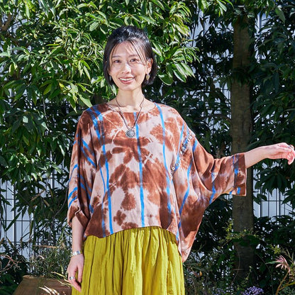 Tie-Dye + Stripe Pullover