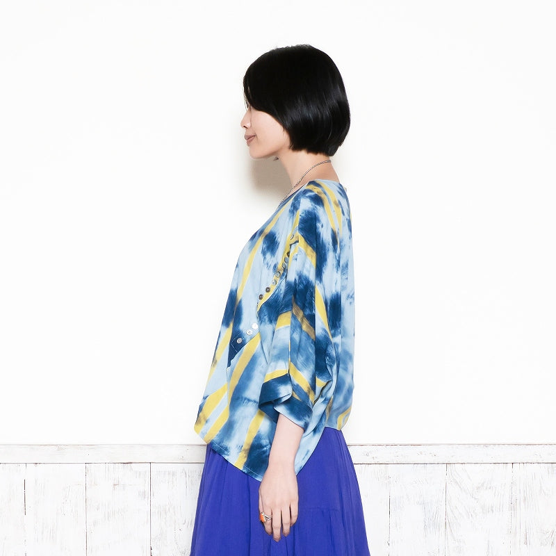 Tie-Dye + Stripe Pullover