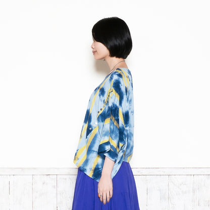 Tie-Dye + Stripe Pullover