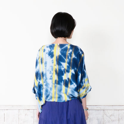 Tie-Dye + Stripe Pullover