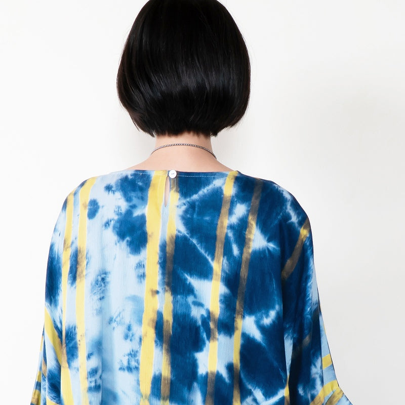 Tie-Dye + Stripe Pullover
