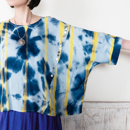 Tie-Dye + Stripe Pullover