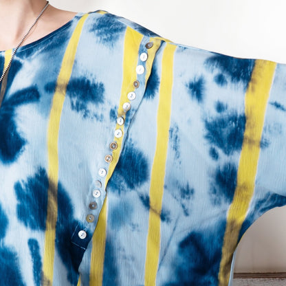 Tie-Dye + Stripe Pullover