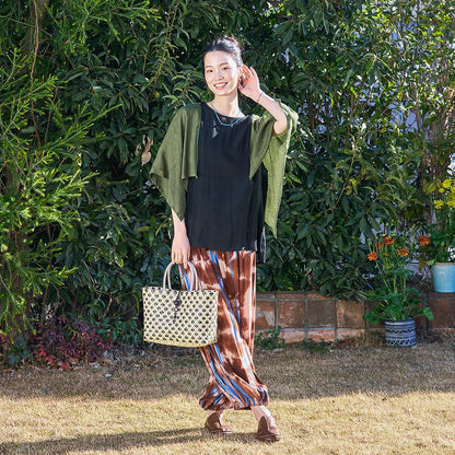 Rayon Jacquard Pullover