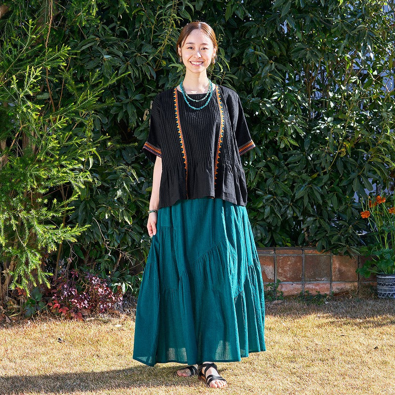 Geometric Embroidered Pullover
