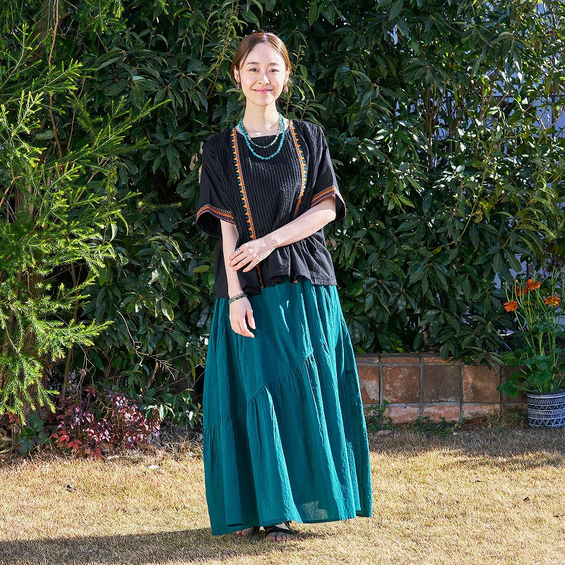 Geometric Embroidered Pullover