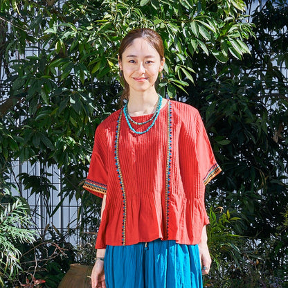 Geometric Embroidered Pullover