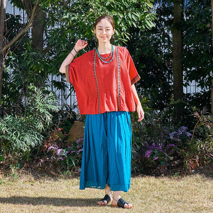 Geometric Embroidered Pullover