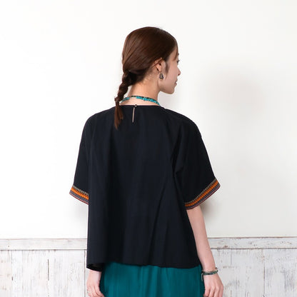 Geometric Embroidered Pullover