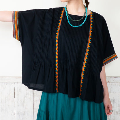 Geometric Embroidered Pullover