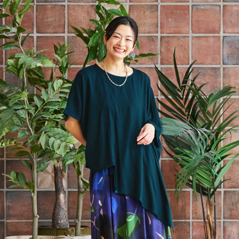 Rayon Asymmetrical Pullover