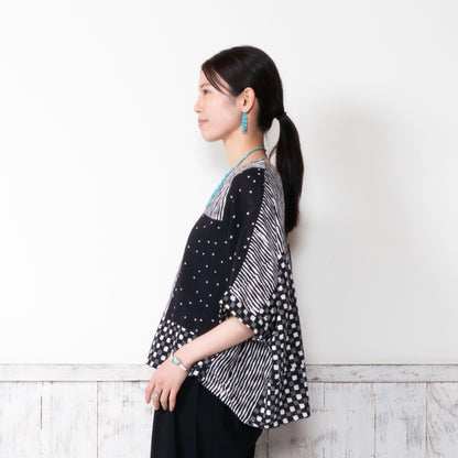 Block Print Patch Pullover