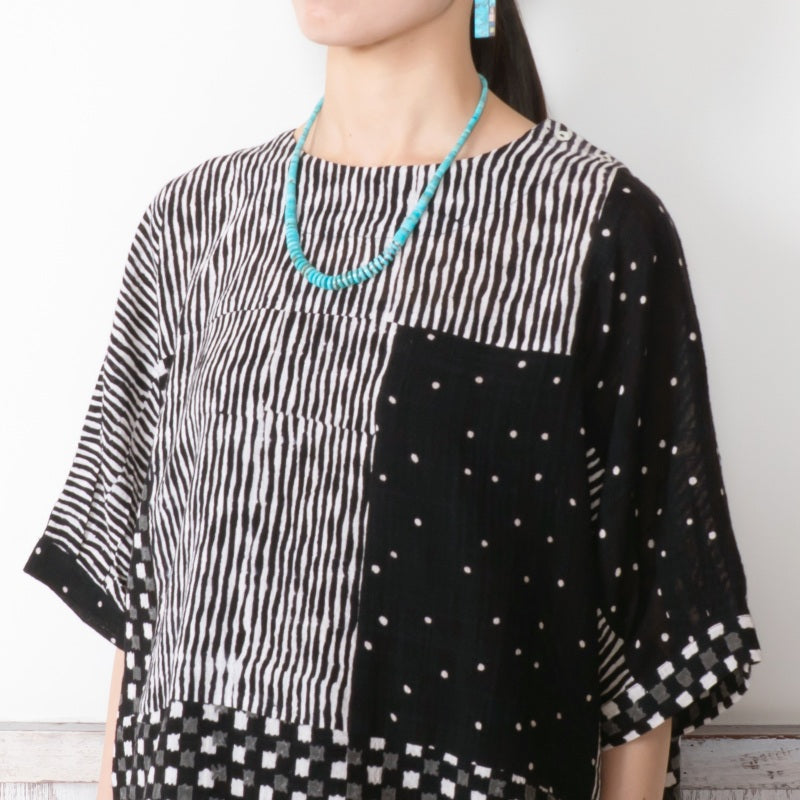Block Print Patch Pullover