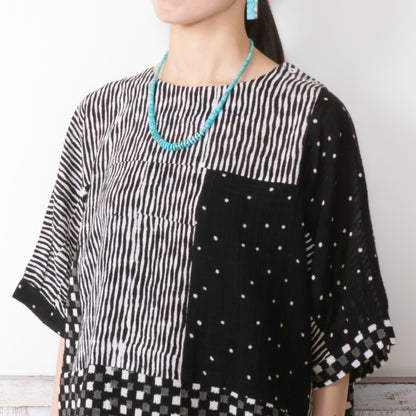 Block Print Patch Pullover