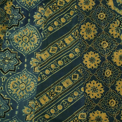 Rayon Ajrak Vertical Seam Kurta Dress