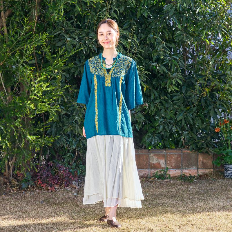 Lucknow Embroidery Tunic Pullover