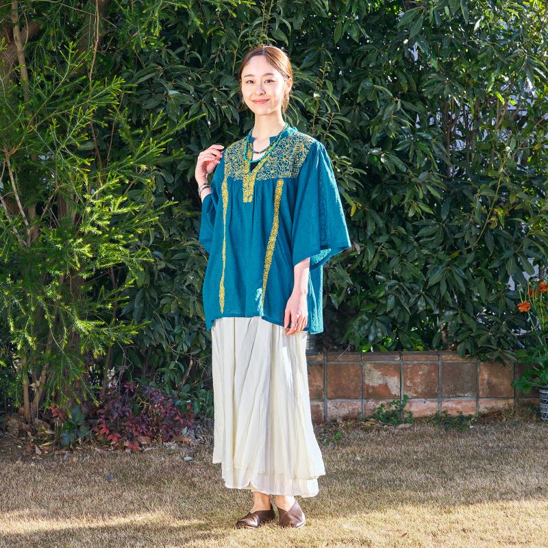 Lucknow Embroidery Tunic Pullover
