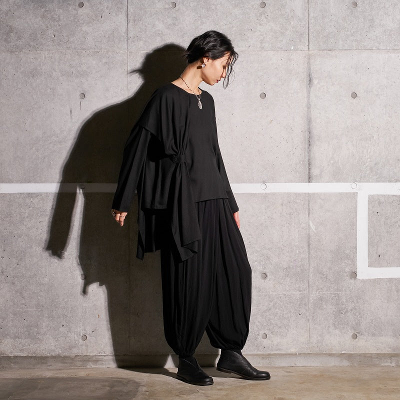 Rayon Layered Arrangement Pullover