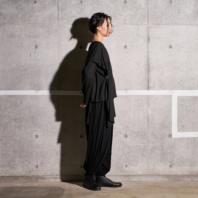 Rayon Layered Arrangement Pullover
