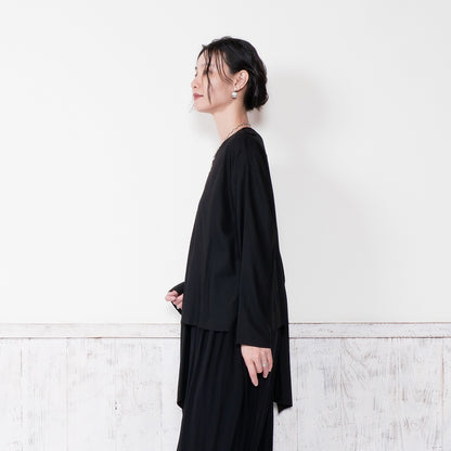 Rayon Layered Arrangement Pullover