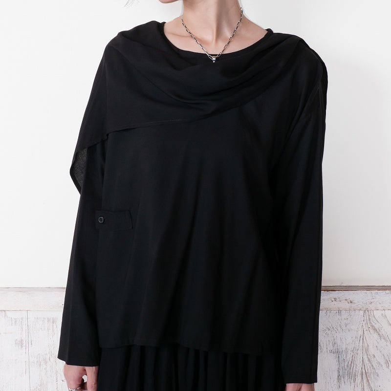 Rayon Layered Arrangement Pullover