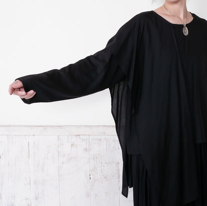 Rayon Layered Arrangement Pullover