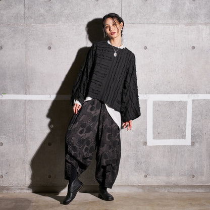 Cotton Cut-Off Poncho Pullover