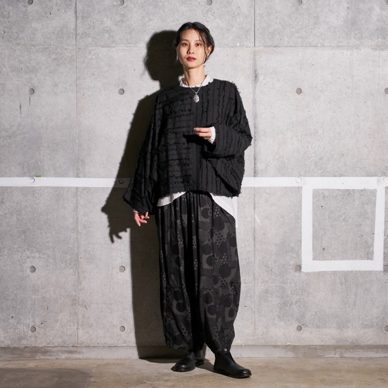 Cotton Cut-Off Poncho Pullover