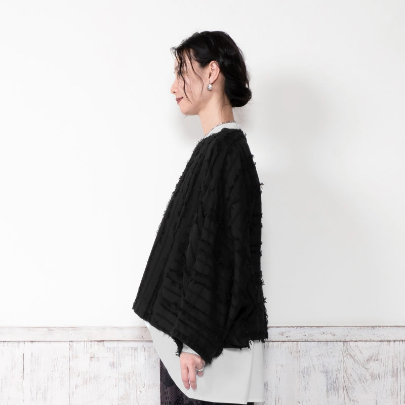 Cotton Cut-Off Poncho Pullover