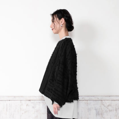 Cotton Cut-Off Poncho Pullover