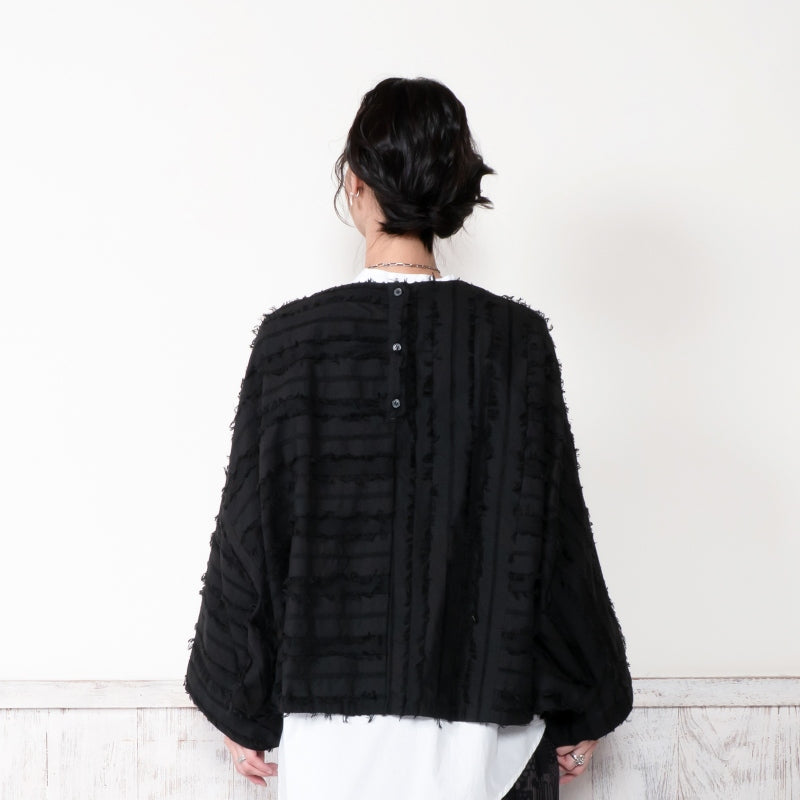 Cotton Cut-Off Poncho Pullover