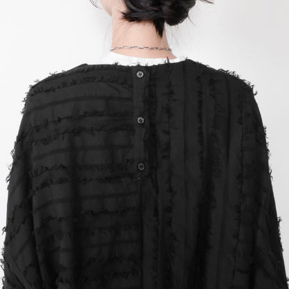 Cotton Cut-Off Poncho Pullover