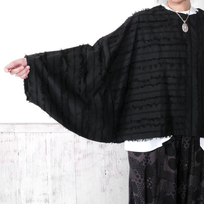 Cotton Cut-Off Poncho Pullover