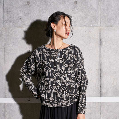 Cotton Two-Face Jacquard Pullover