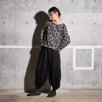 Cotton Two-Face Jacquard Pullover