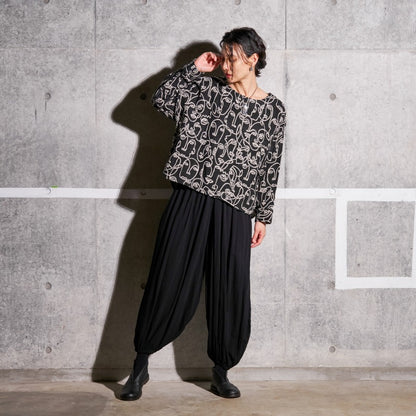 Cotton Two-Face Jacquard Pullover