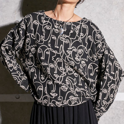 Cotton Two-Face Jacquard Pullover