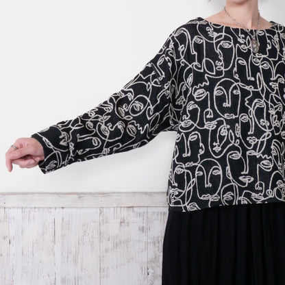 Cotton Two-Face Jacquard Pullover