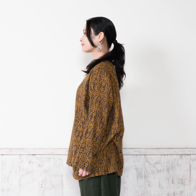 Cotton Block Print Kurta Pullover
