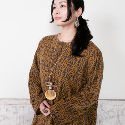 Cotton Block Print Kurta Pullover