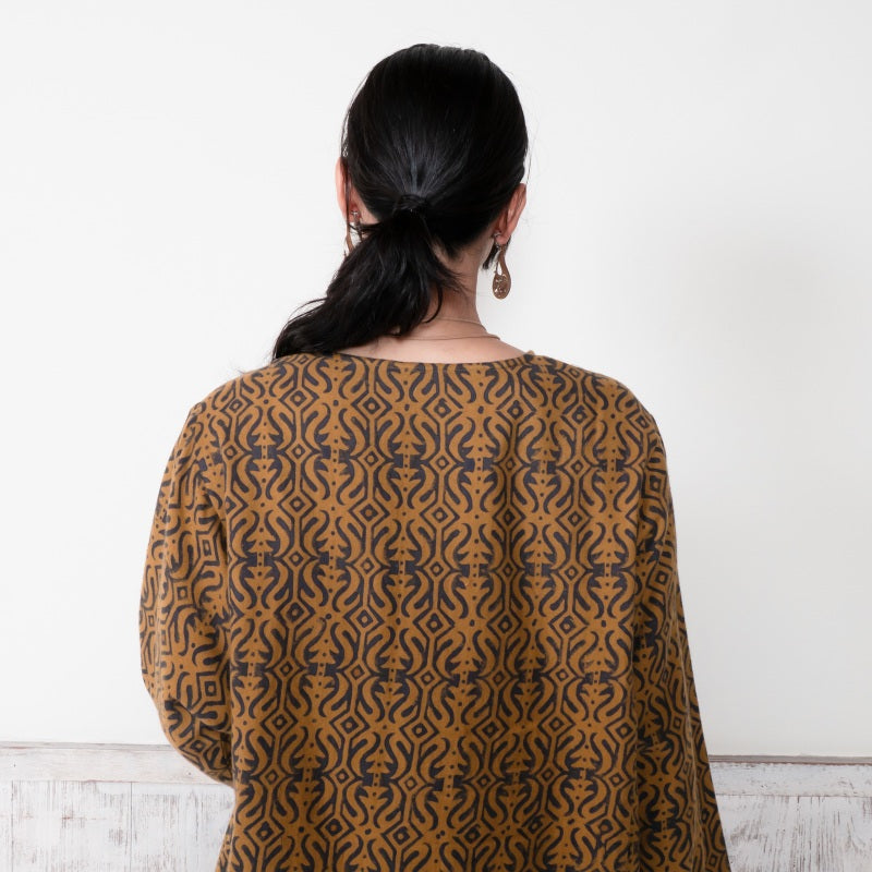 Cotton Block Print Kurta Pullover