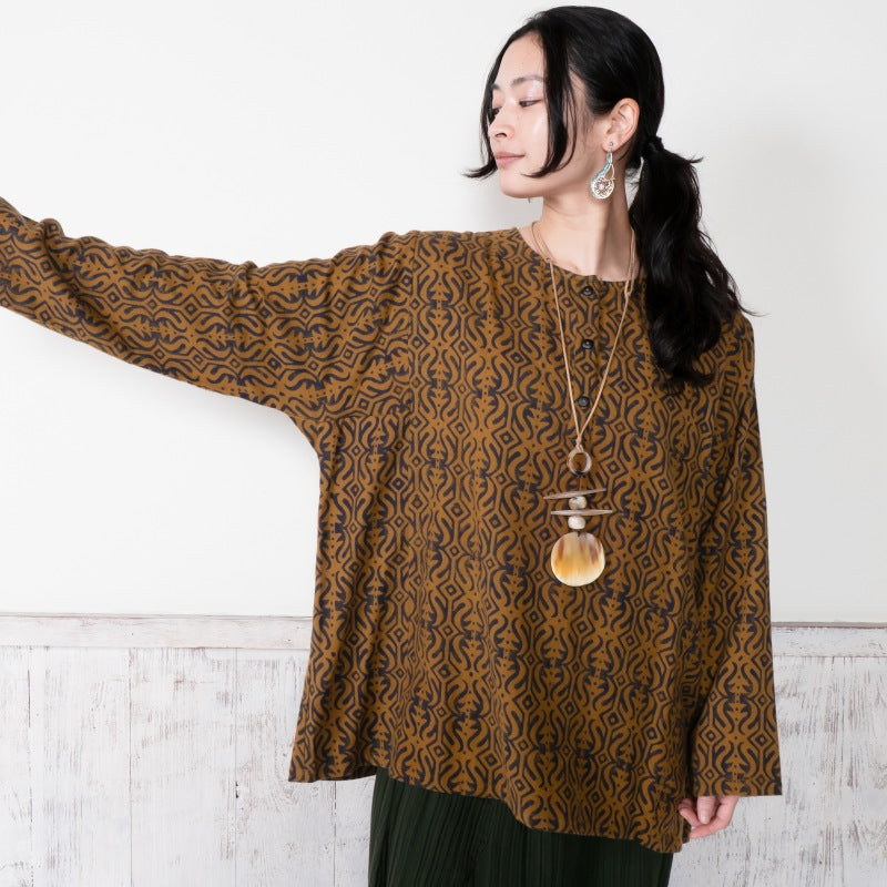 Cotton Block Print Kurta Pullover
