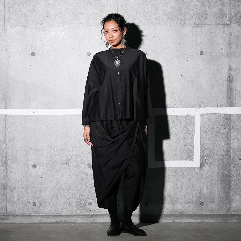 Cotton Silk Layered Pants