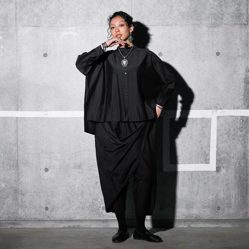 Cotton Silk Layered Pants