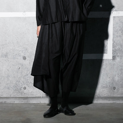 Cotton Silk Layered Pants