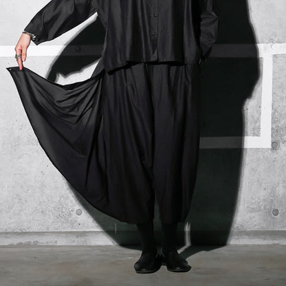 Cotton Silk Layered Pants