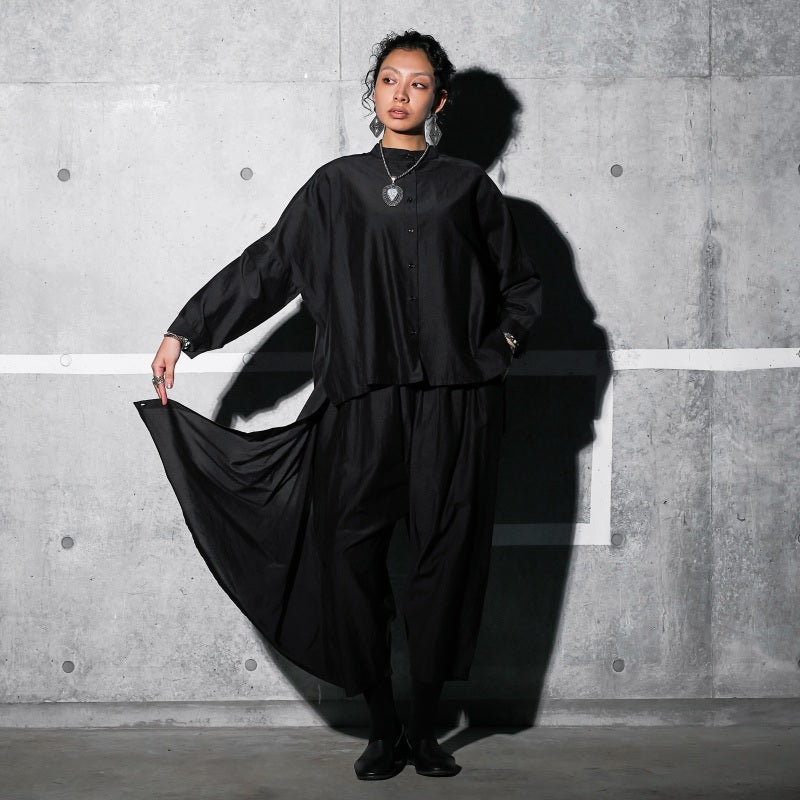 Cotton Silk Layered Pants