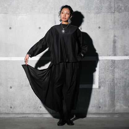 Cotton Silk Layered Pants