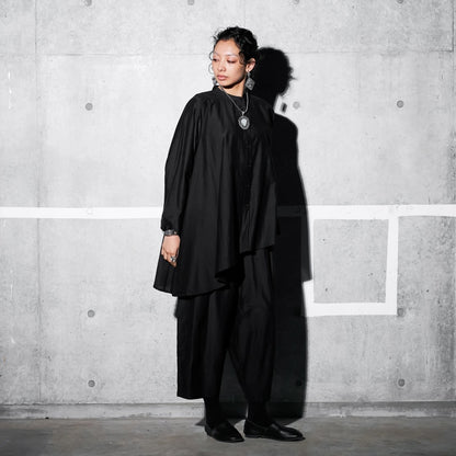 Cotton Silk Tuck Pants