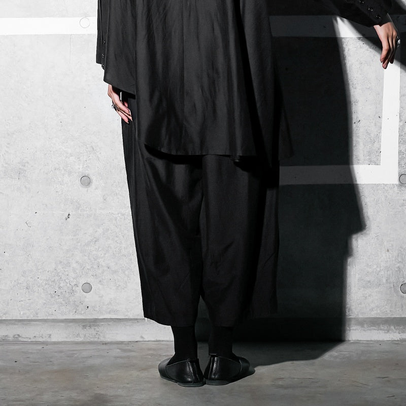 Cotton Silk Tuck Pants
